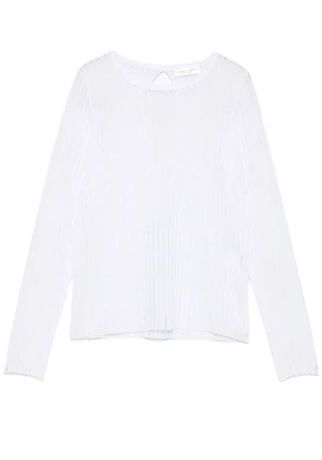 maglia a coste donna bianca ROBERTO COLLINA | 261FXA3700101